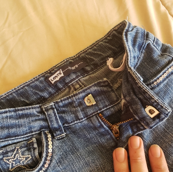 Levi Strauss Bootcut Jeans with Sequins 5 Slim - Picture 2 of 3